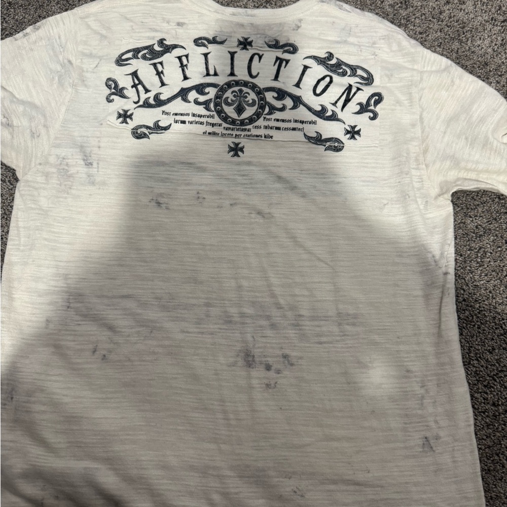 Affliction Cream Graphic Tee